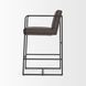 Stamford Charcoal Leather Upholstered Counter Height Stool