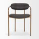 Parker Charcoal and Brown Leather Upholstered Dining Chair