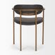 Parker Charcoal and Brown Leather Upholstered Dining Chair