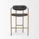 Parker Charcoal Brown Leather Upholstered Counter Height Stool