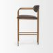 Parker Charcoal Brown Leather Upholstered Counter Height Stool
