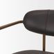 Parker Charcoal Brown Leather Upholstered Counter Height Stool