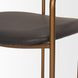 Parker Charcoal Brown Leather Upholstered Counter Height Stool