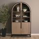 Sloan Light Brown and Black 2 Door Curio Cabinet