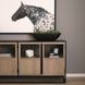 Sloan Light Brown and Black 4 Door Sideboard