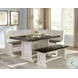 Autumn Echo White 75" Breakfast Nook Dining Set