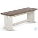 Willow Nest Marble White and Buck Skin 48" Dining Bench