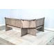 Rustic Refined Gray 75" Breakfast Nook Dining Set