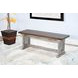 Rustic Refined Tobacco Leaf and Alpine Gray 48" Dining Bench