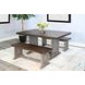 Rustic Refined Tobacco Leaf and Alpine Gray 48" Dining Bench