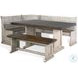 Rustic Refined Gray 75" Breakfast Nook Dining Set