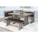 Rustic Refined Gray 75" Breakfast Nook Dining Set