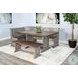 Rustic Refined Gray 75" Breakfast Nook Dining Set