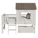 Lodge Cookies and Cream Twin Loft Bunk Bed with Ladder and Fencing