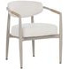 Marita Greige and Louis Cream Performance Fabric Dining Arm Chair