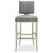 Reserved Seating Pewter Upholstered Bar Stool