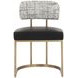 Larissa Bravo Black and Halton Birch Performance Fabric Dining Chair