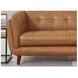Sorella Cinnamon Brown Leather 84" Sofa