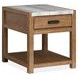 Plum Creek Sierra Brown Rectangular Marble Top End Table