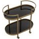 Bartlett Antique Brass Bar Cart