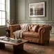Haworth Saddle Brown Top Grain Leather Loveseat