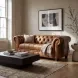Haworth Saddle Brown Top Grain Leather Loveseat