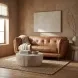 Sorella Cinnamon Brown Top Grain Leather Loveseat