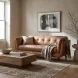 Sorella Cinnamon Brown Top Grain Leather Loveseat