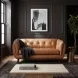 Sorella Cinnamon Brown Top Grain Leather Loveseat