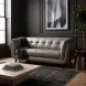 Sorella Slate Top Grain Leather Loveseat