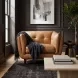Sorella Cinnamon Brown Top Grain Leather Chair