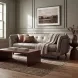 Sorella Slate Top Grain Leather Sofa