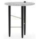 Madera Gray Round Armani Marble Top Large Spot Table