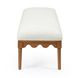 Oodle Cream Performance Fabric Upholstered Accent Bench