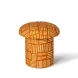 Lucy Rust Orange Upholstered Accent Stool