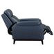 Rawling York Navy Leather Pushback Recliner with Nailhead Trim