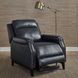 Rawling York Navy Leather Power Recliner with Nailhead Trim and USB Charging