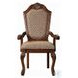 Chateau De Ville Fabric and Cherry Arm Chair Set of 2