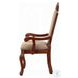 Chateau De Ville Fabric and Cherry Arm Chair Set of 2