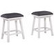 Summer Winds II Gray Upholstered Saddle Backless Counter Height Stool