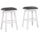 Summer Winds II Gray Upholstered Saddle Backless Barstool