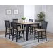 Autumn Winds Brown and Black 78" Rectangular Extendable Counter Height Leg Dining Table