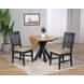 Autumn Winds Brown and Black 42" Round Drop Leaf Dining Table