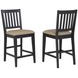 Autumn Winds Brown and Black Rectangular Extendable Counter Height Dining Room Set
