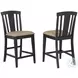Autumn Winds Black Splat Back Stationary Counter Height Stool Set Of 2