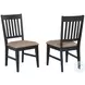 Autumn Winds Black Slat Back Side Chair Set Of 2