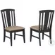 Autumn Winds Black Splat Back Side Chair Set Of 2
