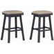Autumn Winds Beige Upholstered Saddle Backless Barstool