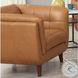 Sorella Cinnamon Brown Leather Upholstered Accent Chair
