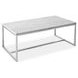 Isolde White and Brushed Nickel Rectangular Marble Top Cocktail Table